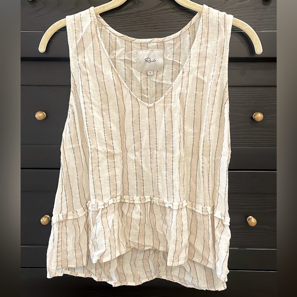 Rails Top Mira in Costa Stripe Lightweight Tank Blouse Size M - Picture 3 of 7